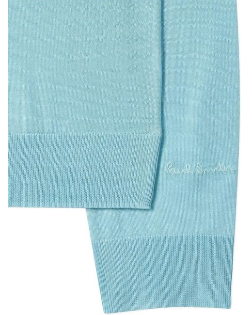 Paul Smith Blue Pull En Laine À Manches Longues for men