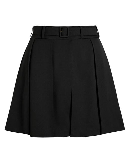 Patou Black Pleated Mini Skirt