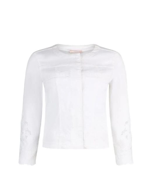 Liu Jo White Appliqué Jacket