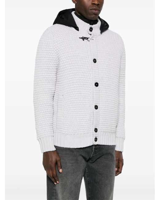 Fay White Double Front Layered Jacket for men