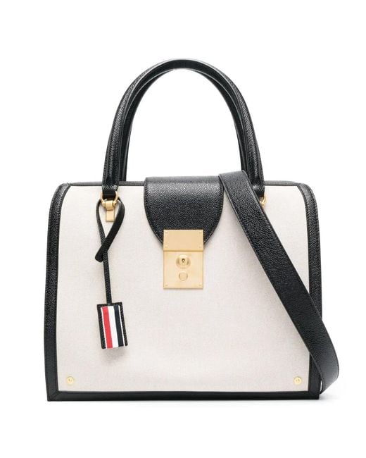 Thom Browne White Mrs. Thom Tote Bag