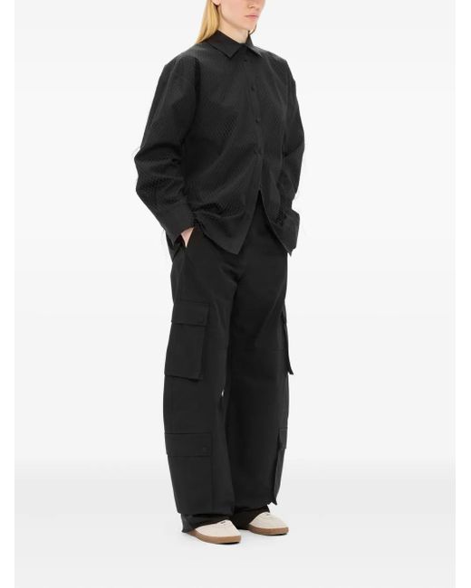 MSGM Black Textured Shirt
