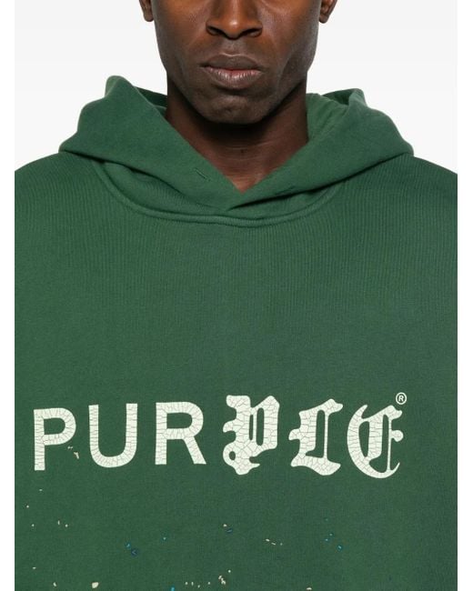 メンズ Purple Brand ペイントスプラッター パーカー Green