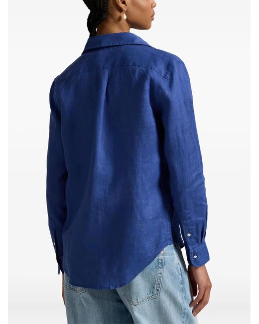 Polo Ralph Lauren Blue Langärmeliges Hemd