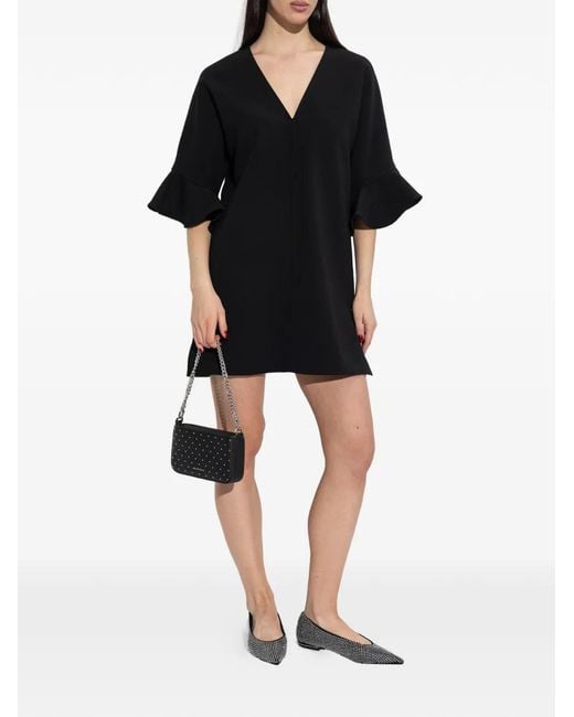 ROTATE BIRGER CHRISTENSEN Black Embellished Flat Pumps