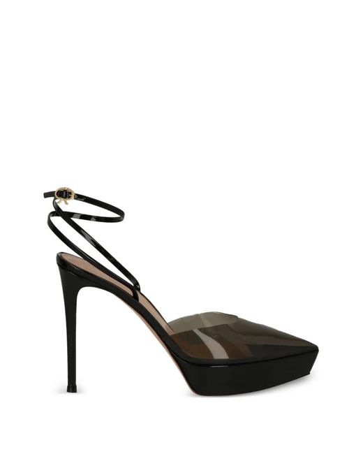 Gianvito Rossi Black Ankle-Strap Pumps