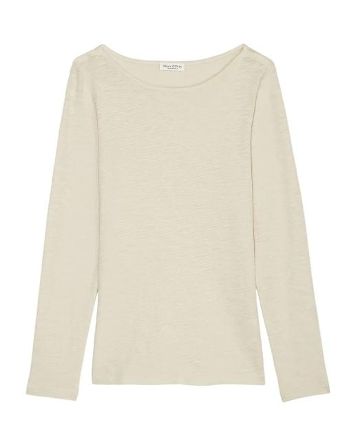 Marc O' Polo Natural Boat-Neck Long-Sleeve Top