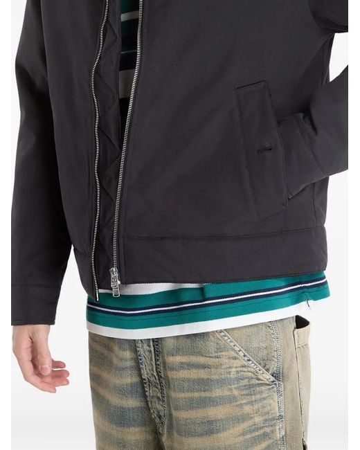 Fred Perry Gray Veste Bomber Caban À Col En Velours Côtelé for men