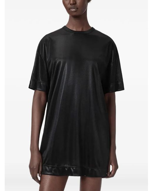 AllSaints Black Short-Sleeve Mini Dress