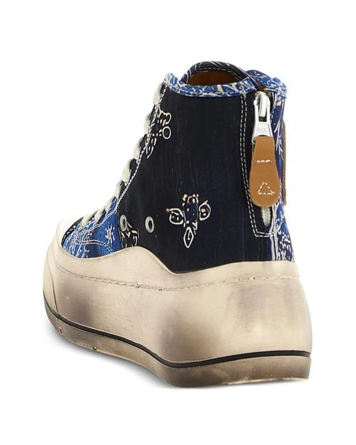R13 Blue Kurt Bandana Platform Sneakers