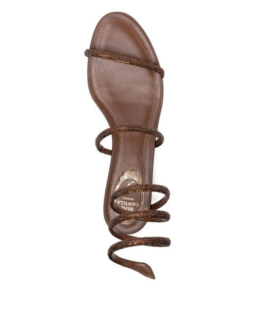 Rene Caovilla Brown Cleo Sandals
