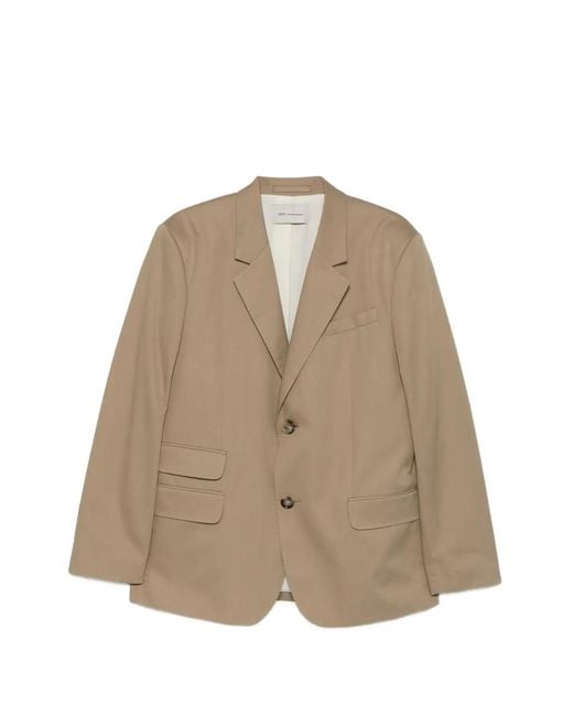 AMI Natural Cotton Breasted Jacket for men
