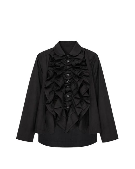 Comme des Garçons Black Ruffled Layered Shirt