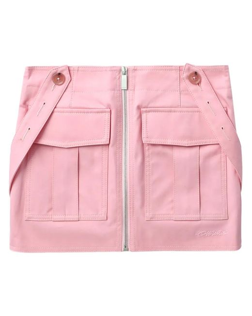 Off-White c/o Virgil Abloh Pink Cargo Mini Skirt