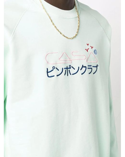 Casablanca Sweatshirt Mit Logo-Stickerei in Blue für Herren