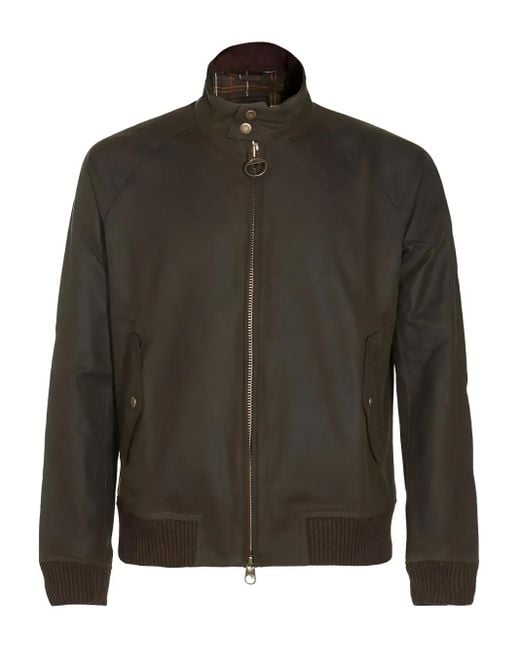 Baracuta Brown X Barbour Zip-Fastening Ribbed Jacket for men