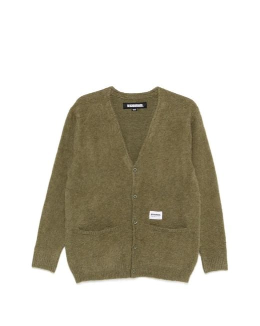 Neighborhood Green V-Neck Pocket Cardigan for men