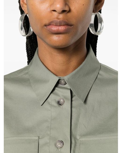Peserico Green Drawstring Sleeveless Shirt