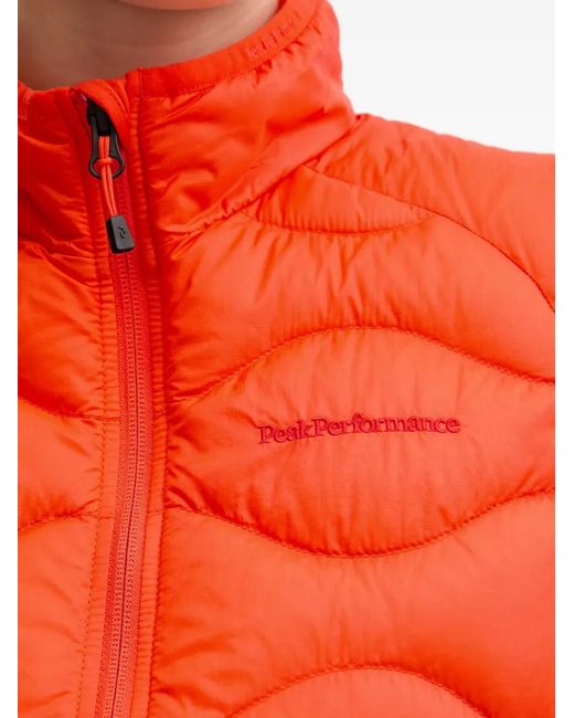Peak Performance Orange Helium Quilted Zip Jacket