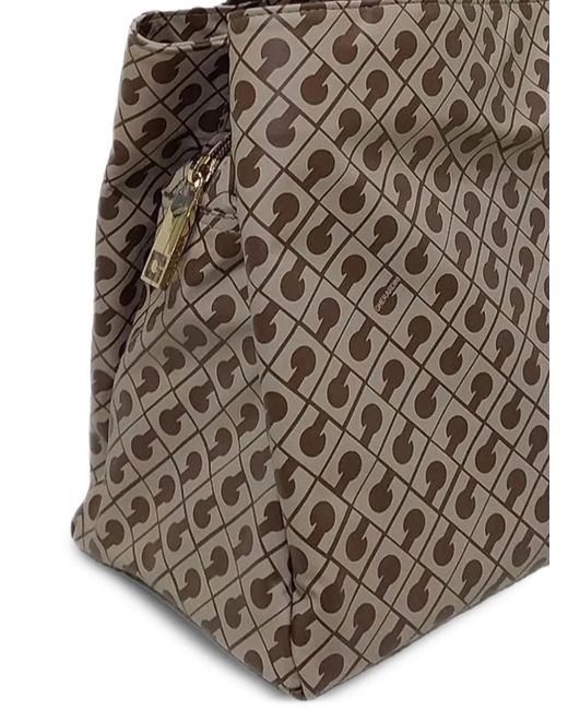 Gherardini Brown Pattern Tote Bag