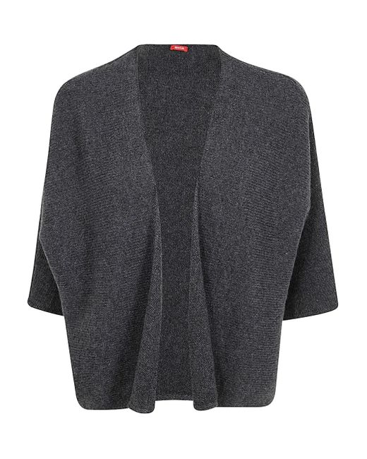 Apuntob Gray Open-Front Cardigan