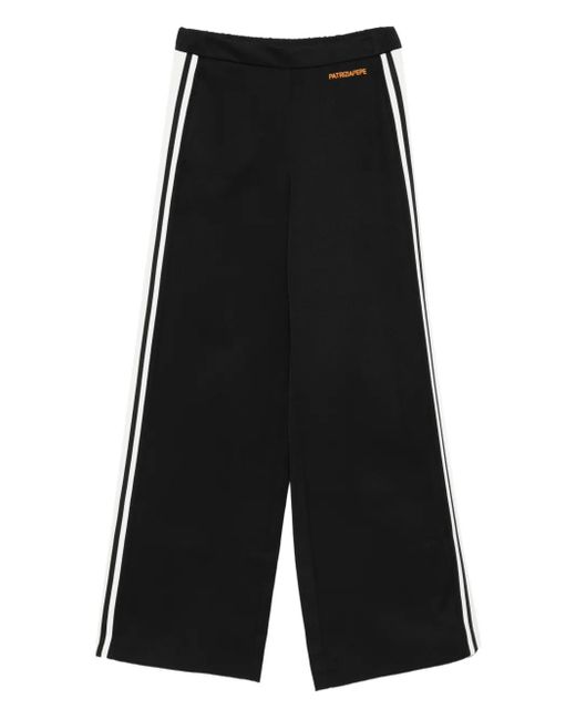 Patrizia Pepe Black Wide-Leg High-Waisted Trousers