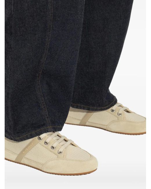 Givenchy White Mesh Suede Sneakers