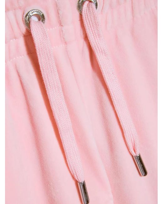 Juicy Couture Pink Diamanté Velour Track Pants
