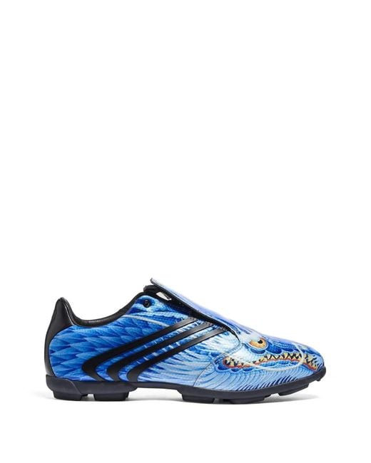 Y-3 Blue Dragon-Print Sneakers
