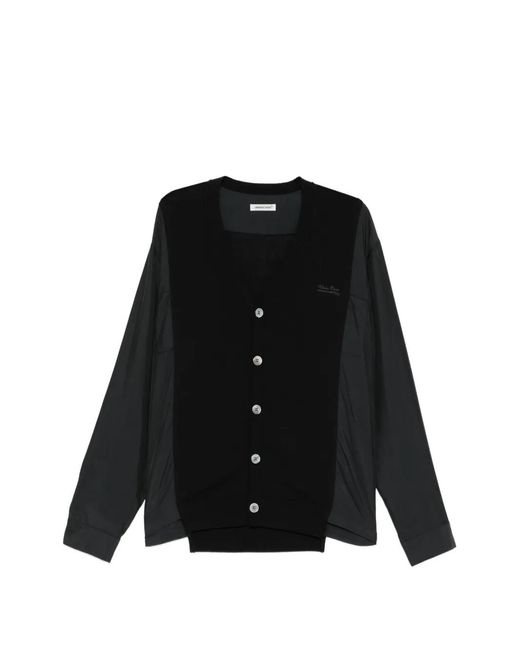 Undercover Black Panelled V-Neck Blouse