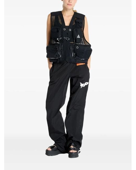 Nike Black Acg Buttles Mesh-Panelled Multi-Pocket Vest