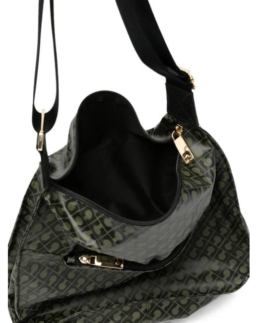 Gherardini Black Monogram-Print Shoulder Bag