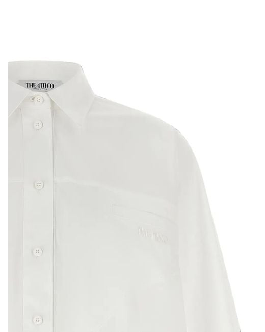 The Attico White Long-Sleeve Shirt
