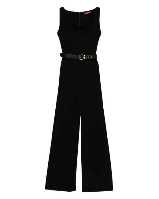 Max Mara Black Jumpsuit mit Gürtel