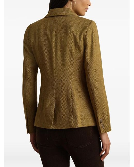 Ralph Lauren Green Veste Boutonnée À Poches