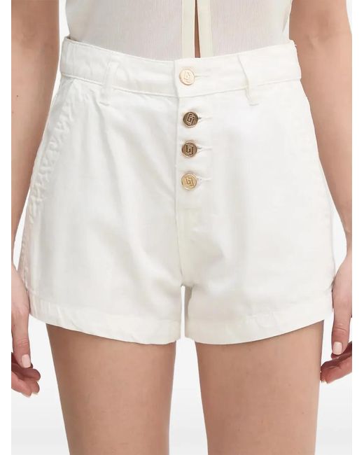 GAUDI White Buttoned Shorts