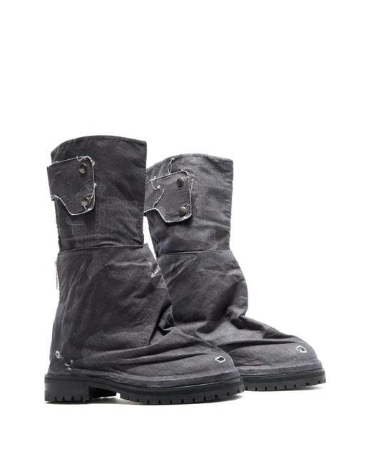 424 Black Dragonrider Biker Boots for men