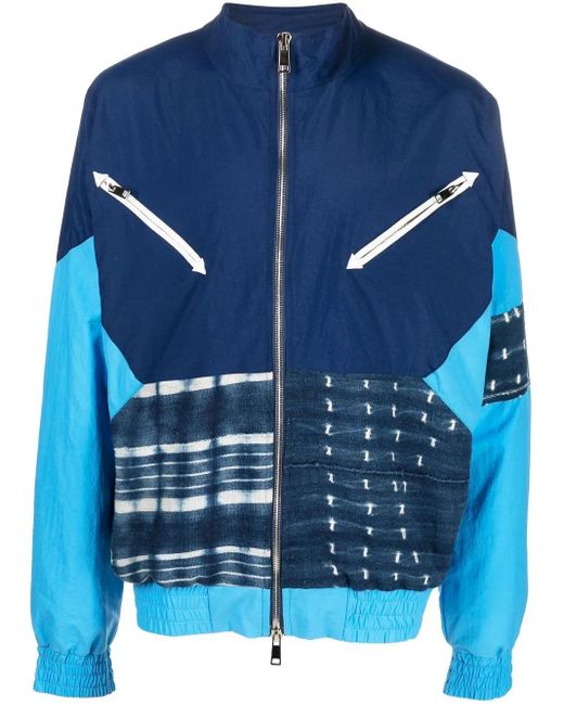 United Rivers Blue Patchwork Zipped Jacket for men