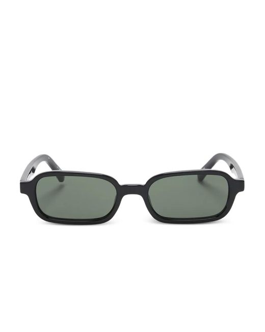 Le Specs Black Pilferer Rectangle-Frame Sunglasses