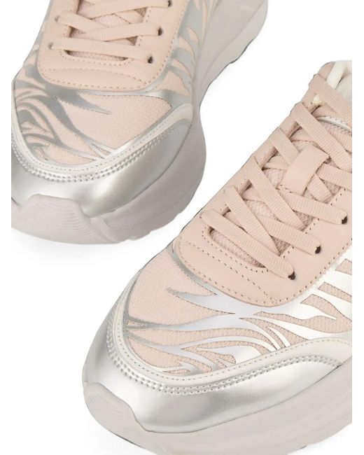 Kat Maconie White Aria Metallic Panelled Sneakers
