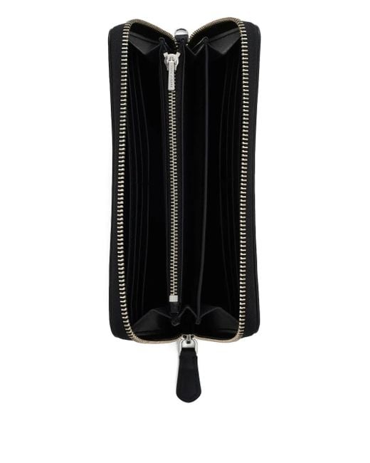 Marc Jacobs Black The Continental Logo-Plaque Leather Wallet