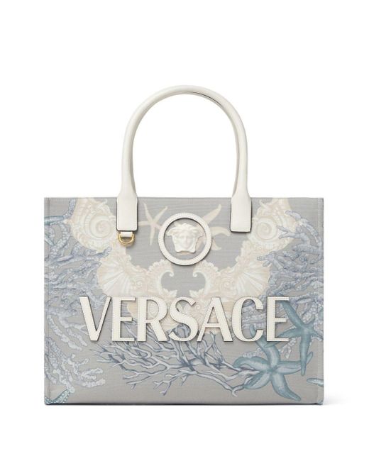 Versace ラ メドゥーサ キャンバス ハンドバッグ Gray