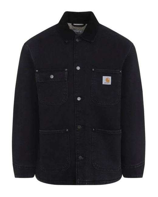 Giacca-Camicia Con Bottoni di Carhartt in Blue da Uomo