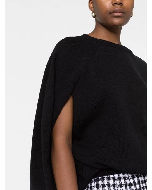 Versace Black Slit-Sleeve Jumper
