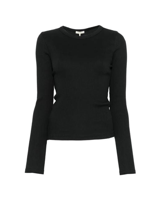 Rag & Bone Black The Essential Rib Crew Ls
