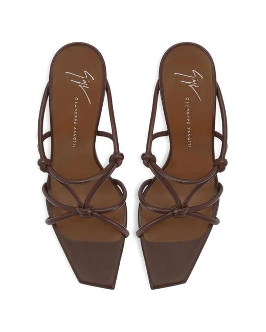 Giuseppe Zanotti White Key Knotted Sandals