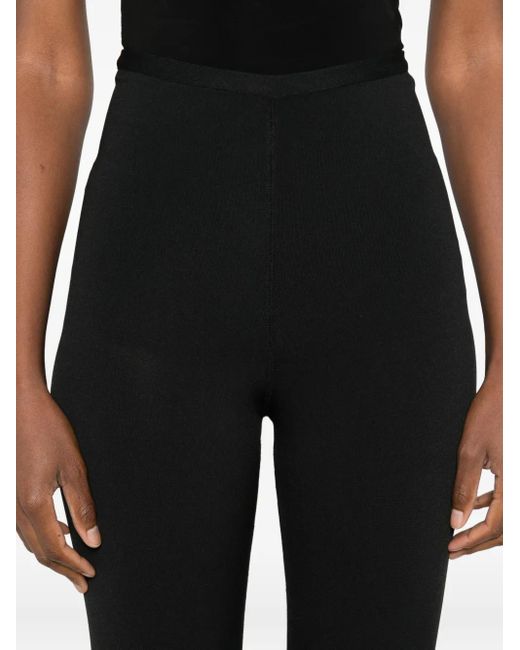 Erika Cavallini Semi Couture Black Ribbed Leggings