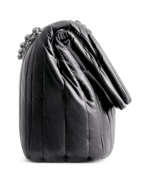 Balenciaga Black Small Monaco Leather Shoulder Bag