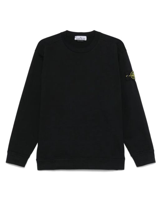 Stone Island Black Compass-Badge Sweatshirt for men