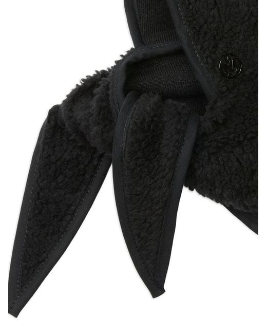 Maison Michel Black Hazel Shearling-Effect Hat